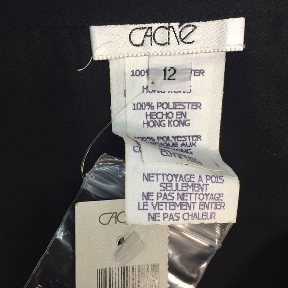 Cache Skirt Black 12 Open Panels Skirt NWT - Picture 3 of 5